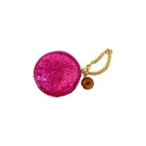 Juicy Couture Gold and Hot Pink Glitter Coin Purse Charm in Y2K Style